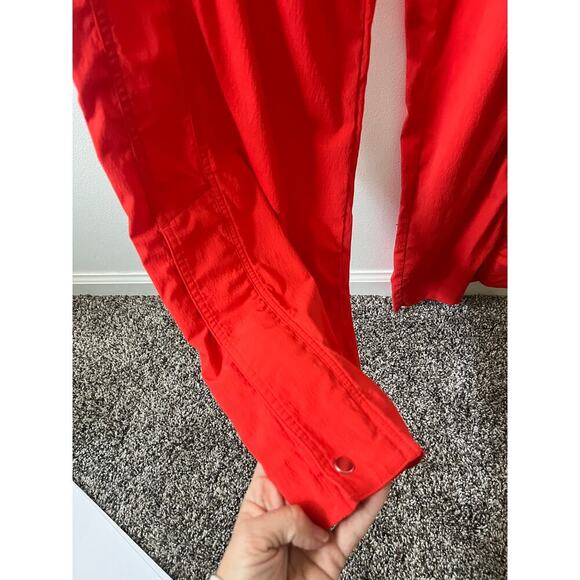 Athleta Trekkie high rise patachute pants orangey red color women's size 8 - Picture 6 of 7